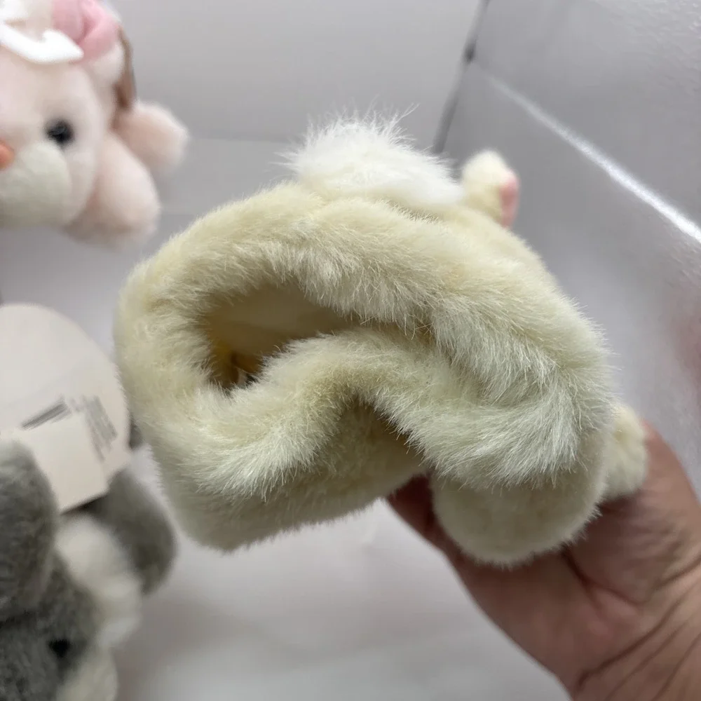 Lot of 3~Bunny Hand Puppets~Walmart~Cream/Gray and Pink~NWT
